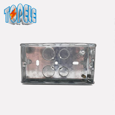 0.6mm Bs4662 2 Gang 25mm Caja de acero de acero