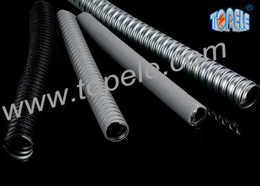 Acero galvanizado eléctrico PVC conducto flexible y accesorios gris