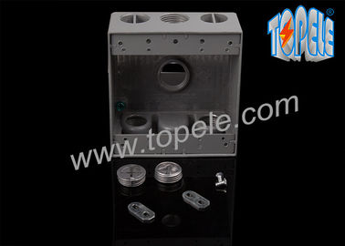 Cajas eléctricas para el circuito de la rama de cableado de aluminio fundido a presión Caja resistente a la intemperie / dos bandas caja de salida eléctrica