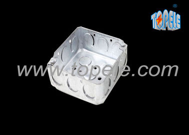 Cajas eléctricas de acero galvanizado y cubiertas / Cajas de conductos cuadrados de 4 pulgadas con knockouts