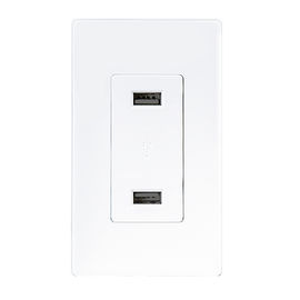 LD-U001 4.2A Conector de carga USB inteligente de alta velocidad, 2 puertos USB con 2 placas de pared