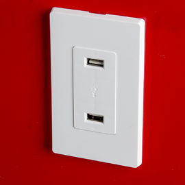 LD-U001 4.2A Conector de carga USB inteligente de alta velocidad, 2 puertos USB con 2 placas de pared