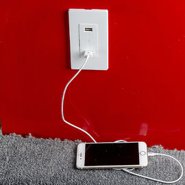 LD-U001 4.2A Conector de carga USB inteligente de alta velocidad, 2 puertos USB con 2 placas de pared