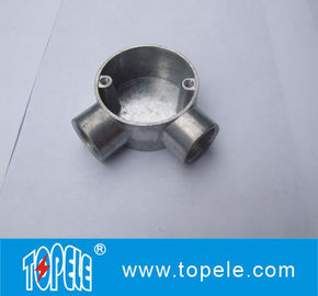 TOPELE 25 mm / 32 mm BS Conducto eléctrico galvanizado de aluminio caja de unión circular para accesorios de conducto