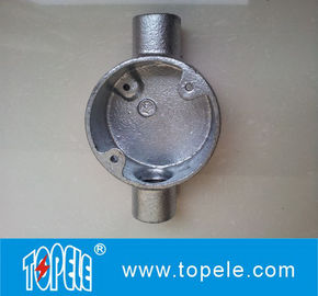 BS4568 Caja de unión eléctrica circular de hierro / aluminio maleable de dos vías - a través del camino