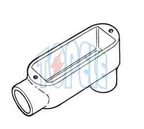 Cuerpo de conducto de aluminio rígido revestido de potencia estilo LB