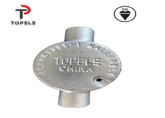 Caja de unión circular eléctrica galvanizada 20 mm 25 mm hierro maleable 3 vía de inmersión en caliente