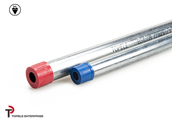 Tubo de acero galvanizado eléctrico BS4568 con acoplador roscado, de 10 pies