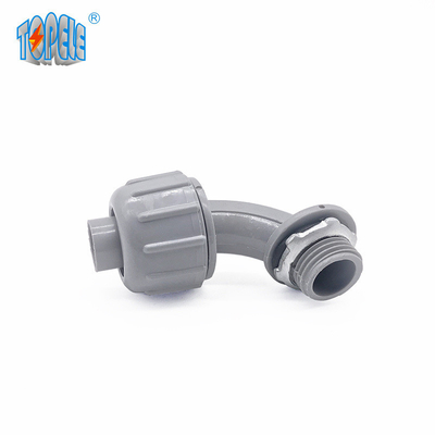 Nanómetro hermético IP 68 del conector del conducto del PVC de 90 grados