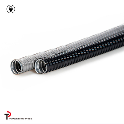 Acero galvanizado eléctrico PVC conducto flexible y accesorios gris