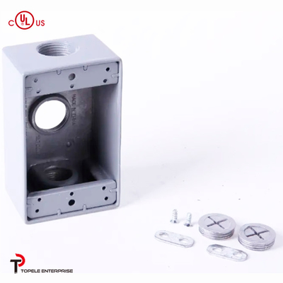 Caja eléctrica de aluminio rectángulo, caja eléctrica de interruptor exterior