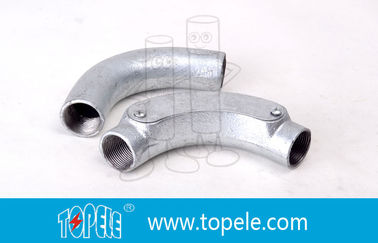 20MM 3 / 4 ′′, 1 ′′ BS4568 GI Cuadro de unión circular de hierro maleable con codo de hierro con agujero pinchado