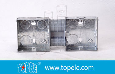 Cajas eléctricas / Caja de conducto de metal estándar británico de 2 bandas con PVC, caja de interruptores
