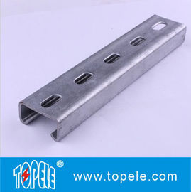 Canal galvanizado negro 41X41MM Unistrut, HDG Slotted / Plain Strut Canal para apoyar los conductos