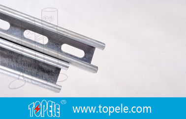 Canal galvanizado negro 41X41MM Unistrut, HDG Slotted / Plain Strut Canal para apoyar los conductos