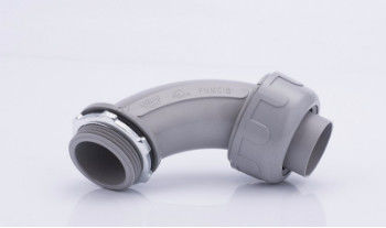 Conector de conducto flexible de nylon no metálico de 3/4&quot; para conexión de 90 grados de líquido apretado
