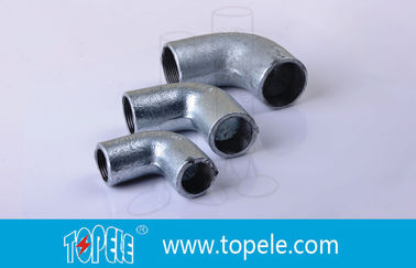 25 mm BS4568 Accesorios de conductos de hierro maleable Codo sólido de hierro 90 grados tubo doblado