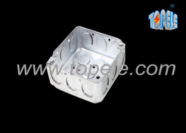 Cajas de conducción de acero galvanizado de 4 pulgadas cuadradas, Cajas de conducción al aire libre con knockouts