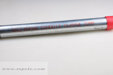 Pipa de acero galvanizado en caliente BS4568 de conducto de clase 4 GI con acoplador y tapa de protección