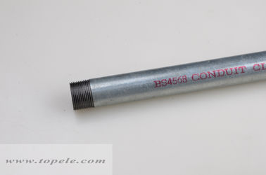 Pipa de acero galvanizado en caliente BS4568 de conducto de clase 4 GI con acoplador y tapa de protección