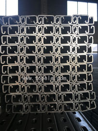 Canal de unistrut de acero galvanizado en caliente para soportar conductos 41X 41MM