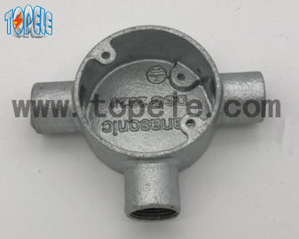 Aluminio / hierro maleable BS4568 Caja de unión de tres vías de conducto Tiempo de vida larga