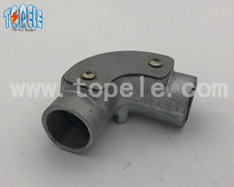 Conectores de conductos metálicos duraderos BS4568 Codo de inspección del canal de hierro maleable