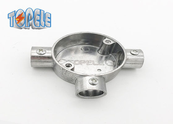 3/4&quot; 1&quot; BS31 de conducto de aluminio de ajuste circular caja 3 Way / Tee Box Iso
