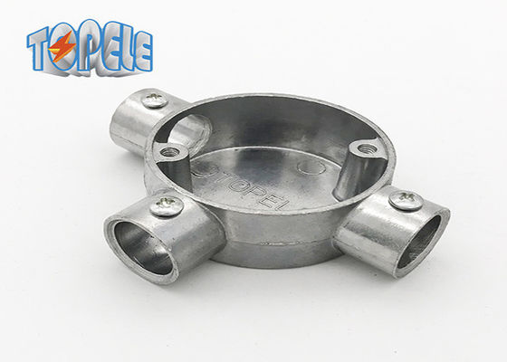 3/4&quot; 1&quot; BS31 de conducto de aluminio de ajuste circular caja 3 Way / Tee Box Iso