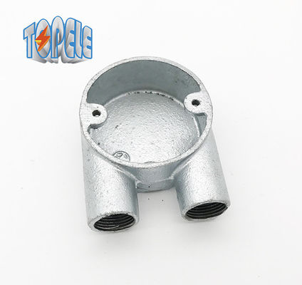 Sección 2 Dirección U Caja de hierro maleable BS4568 Accesorio de conducto galvanizado en caliente