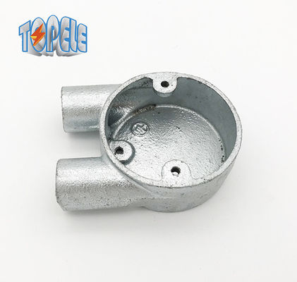 Sección 2 Dirección U Caja de hierro maleable BS4568 Accesorio de conducto galvanizado en caliente