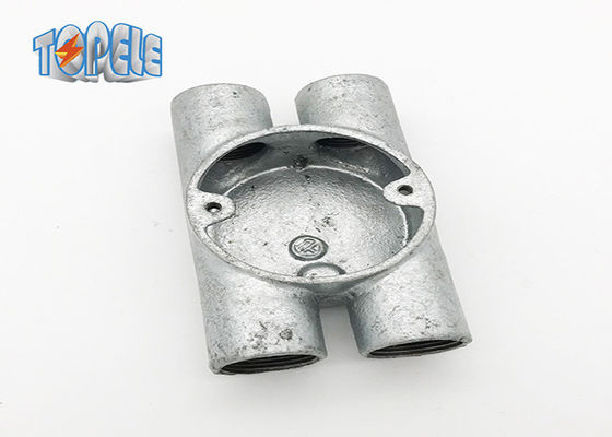 Accesorios de conducto de Gi duraderos BS4568 doble circular maleable a través de la caja de vía H