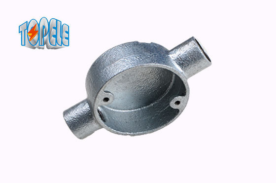 Caja de unión circular de conducto de hierro fundido maleable de 2 vías BS4568