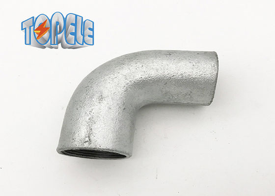 Conexión femenina BS4568 Conducto galvanizado en caliente de hierro maleable Codo sólido