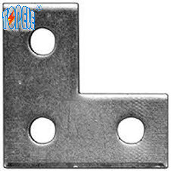Placa de ángulo plano perforada de 3 agujeros galvanizado con canal unistrut