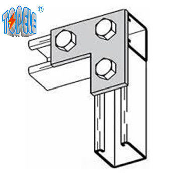 Placa de ángulo plano perforada de 3 agujeros galvanizado con canal unistrut