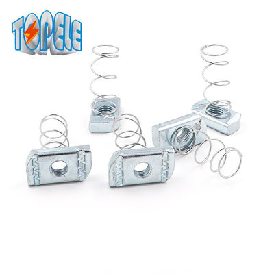 Nuts de canal de resorte largo galvanizados de acero M12