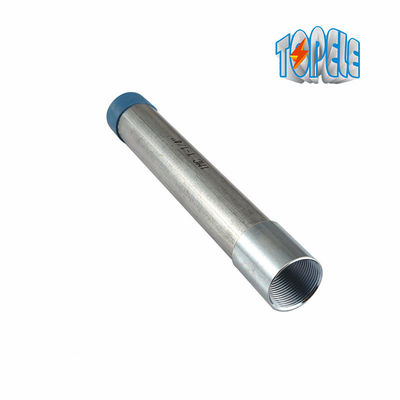 BS 4568 Tubo de conducción eléctrica de metal galvanizado con extremos y tapas atornillados