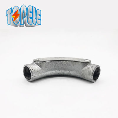Inspección de hierro maleable 20 mm 90 grados Curva del conducto