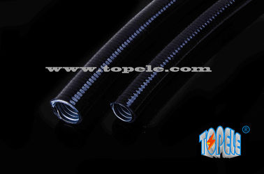 conducto flexible ondulado Gris / Negro PVC revestido eléctrico tubo flexible de acero galvanizado