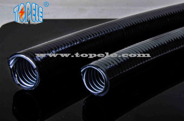 conducto flexible ondulado Gris / Negro PVC revestido eléctrico tubo flexible de acero galvanizado