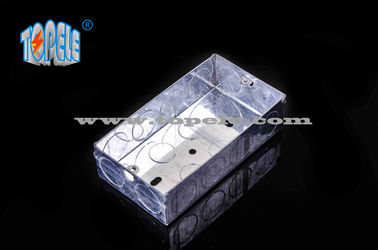 BS4568 Cajas eléctricas de acero de dos bandas GI y cubiertas para dispositivos de salida metálicos