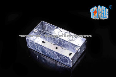 BS4568 Cajas eléctricas de acero de dos bandas GI y cubiertas para dispositivos de salida metálicos
