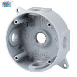 4&quot; redondo 5 agujeros de aluminio resistente a la intemperie cajas eléctricas de polvo