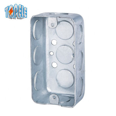 1 caja de unión eléctrica rectangular de banda de acero galvanizado 2x4 pulgadas
