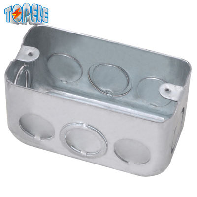 1 caja de unión eléctrica rectangular de banda de acero galvanizado 2x4 pulgadas
