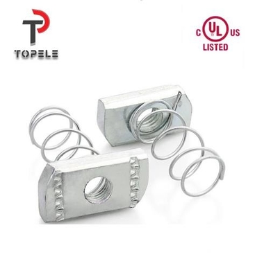 M6 M8 M10 M12 Unistrut canal galvanizado zincado de acero de resorte