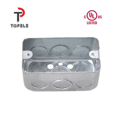 Caja de acero galvanizado rectangular para cableado montado en la superficie