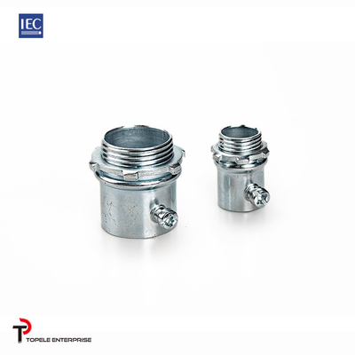 tipo cinc del tornillo de presión del conector del IEC 61386 Emt de 25m m 32m m de la plata