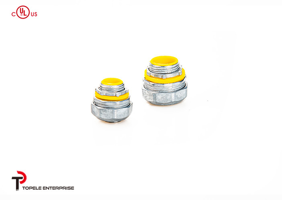 1/2" - 4" de zinc líquido conector recto y ajustado con junta amarilla / azul